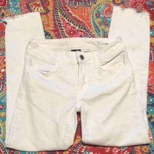 white super stretch jegging cropped jeans